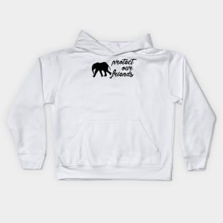 protect our friends - elephant Kids Hoodie